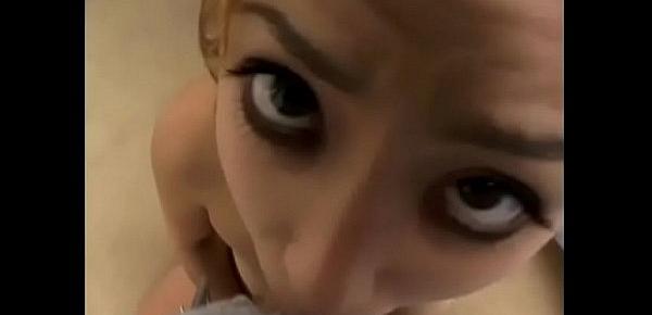 Hot asian girl sucks her bf's cock pov for a facial