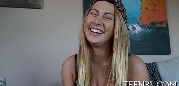 Titjob and irrumation from buty blond floozy 1